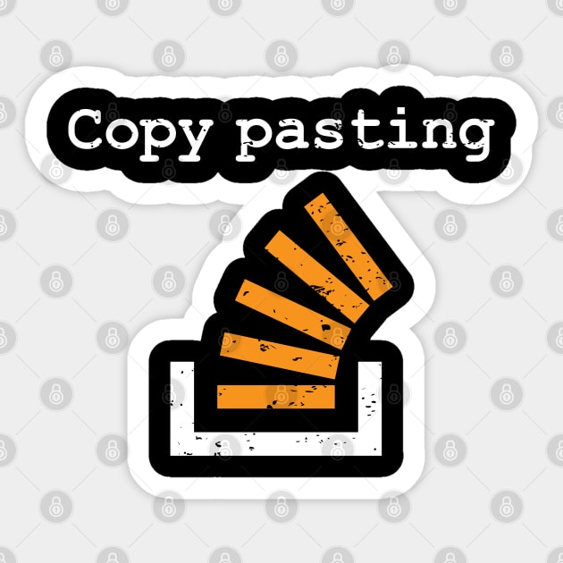 Copy paste Programmer from Stack Overflow Sticker by alltheprints